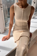 Minivestido de punto bouclé - Negro