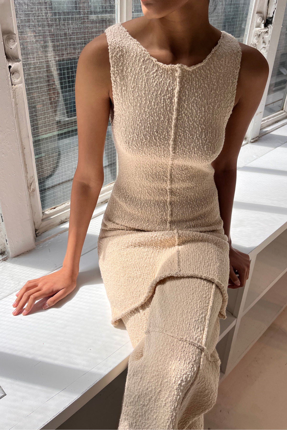 Minivestido de punto bouclé - Negro