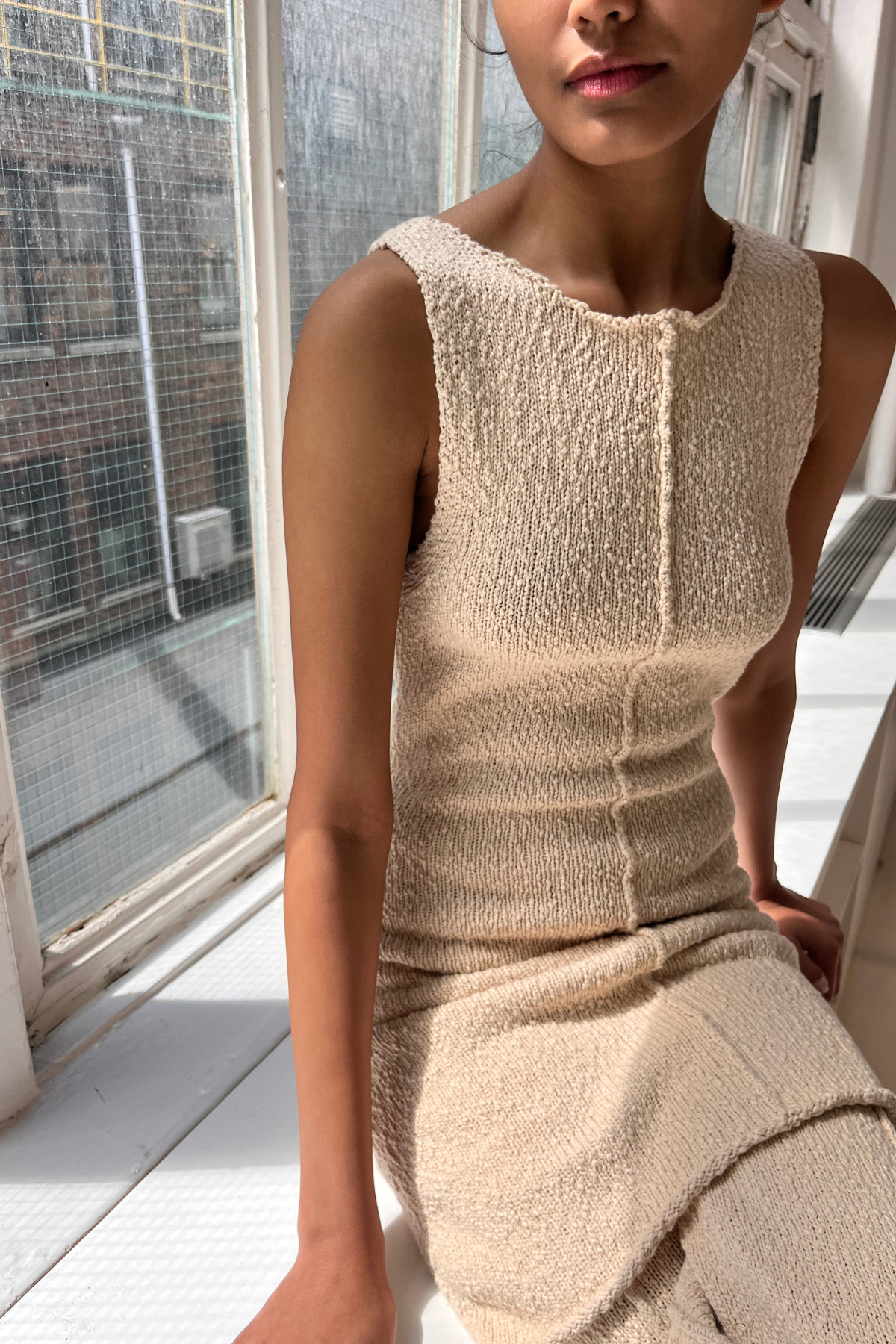 Minivestido de punto bouclé - Negro