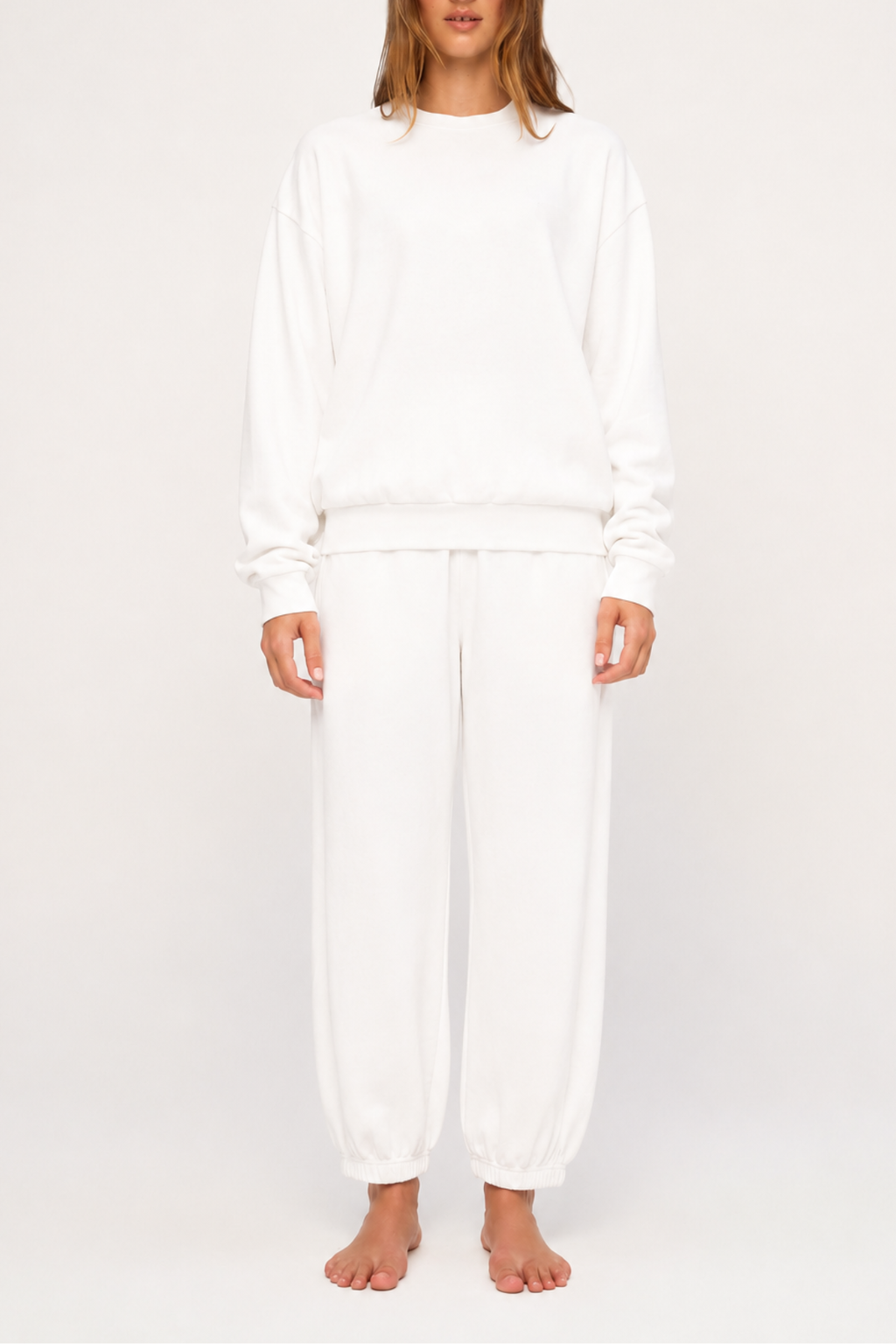 Pantalón de chándal deportivo con textura gofrada - Blanco