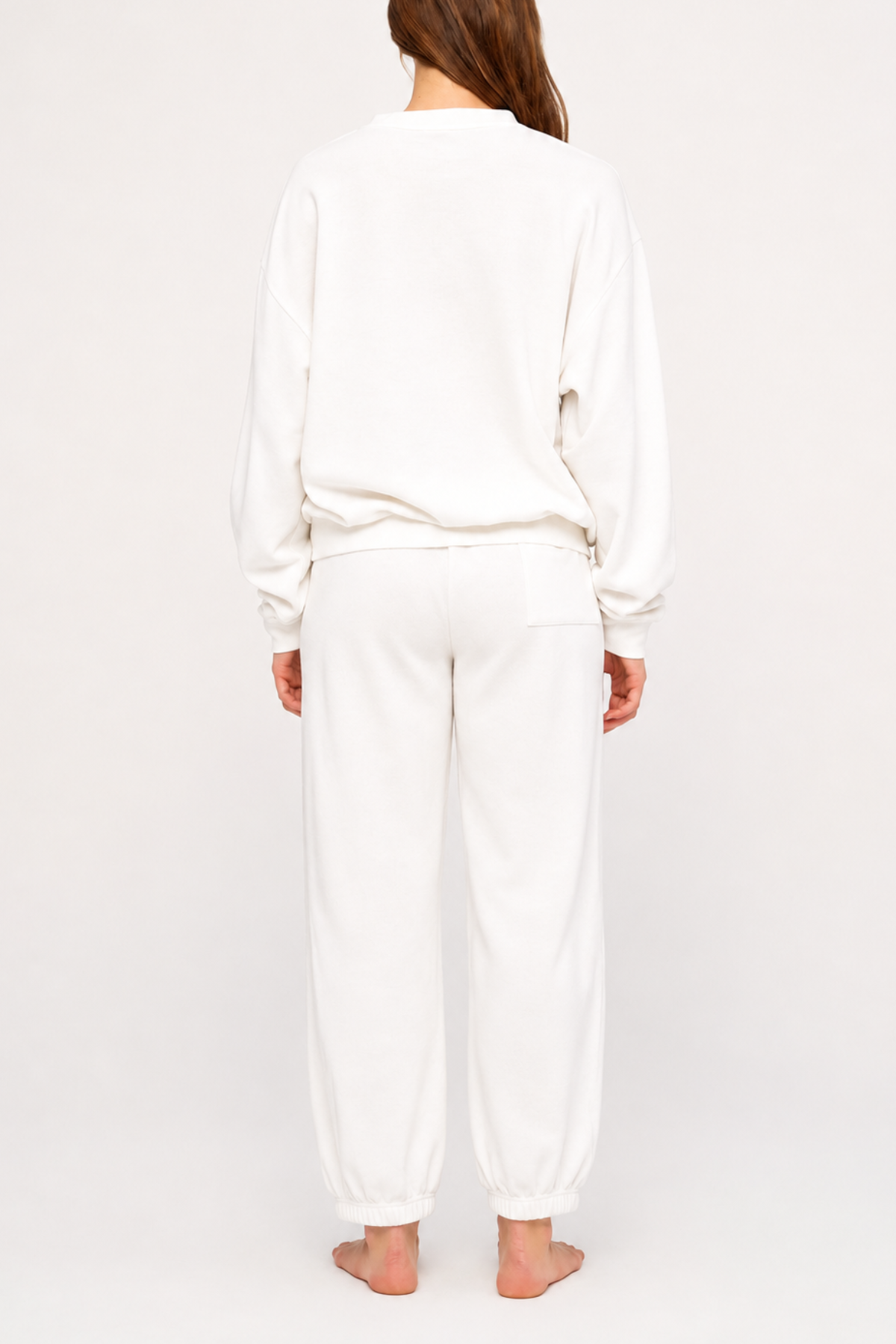 Pantalón de chándal deportivo con textura gofrada - Blanco