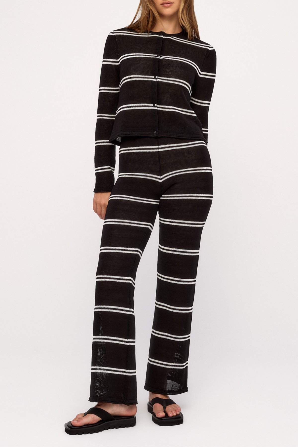 Pantalón de punto texturizado - Negro