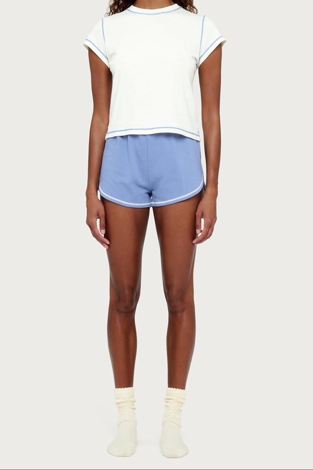 Pantalón corto de jersey - Azul