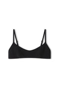 Top bralette minimalista a rayas Signature - Negro