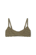 Top bralette minimalista de rizo - Rayas negras