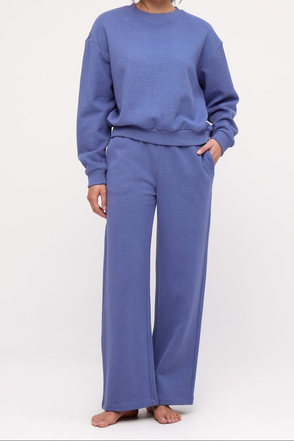 Pantalón de chándal deportivo de felpa - Azul