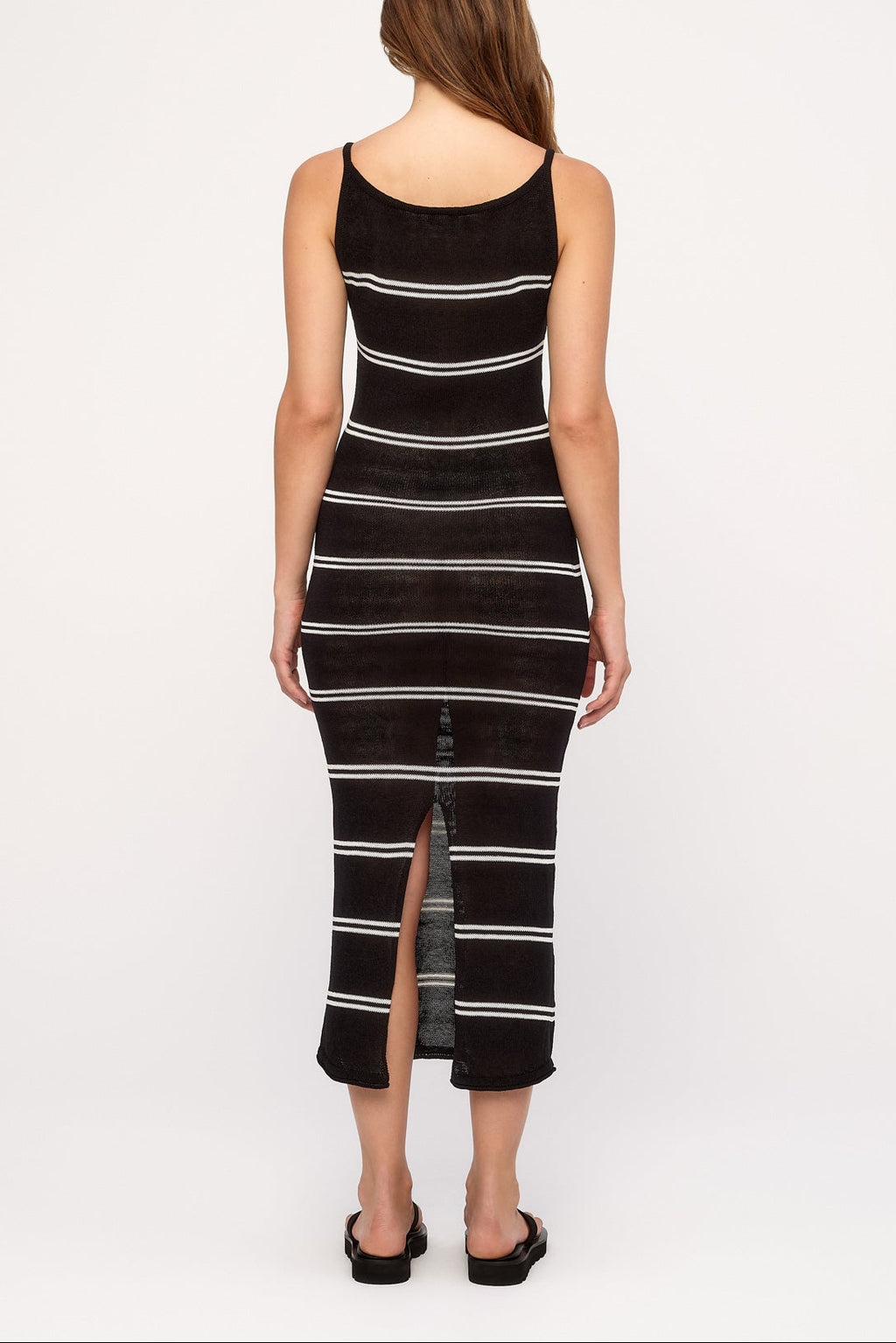 Vestido maxi de punto texturizado - Negro