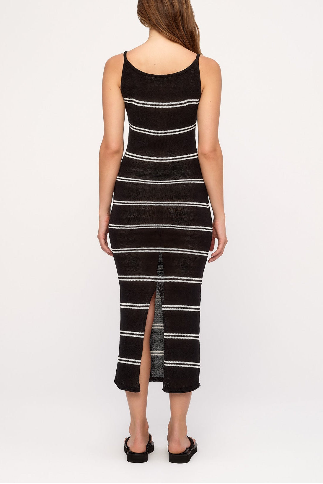 Vestido maxi de punto texturizado - Negro