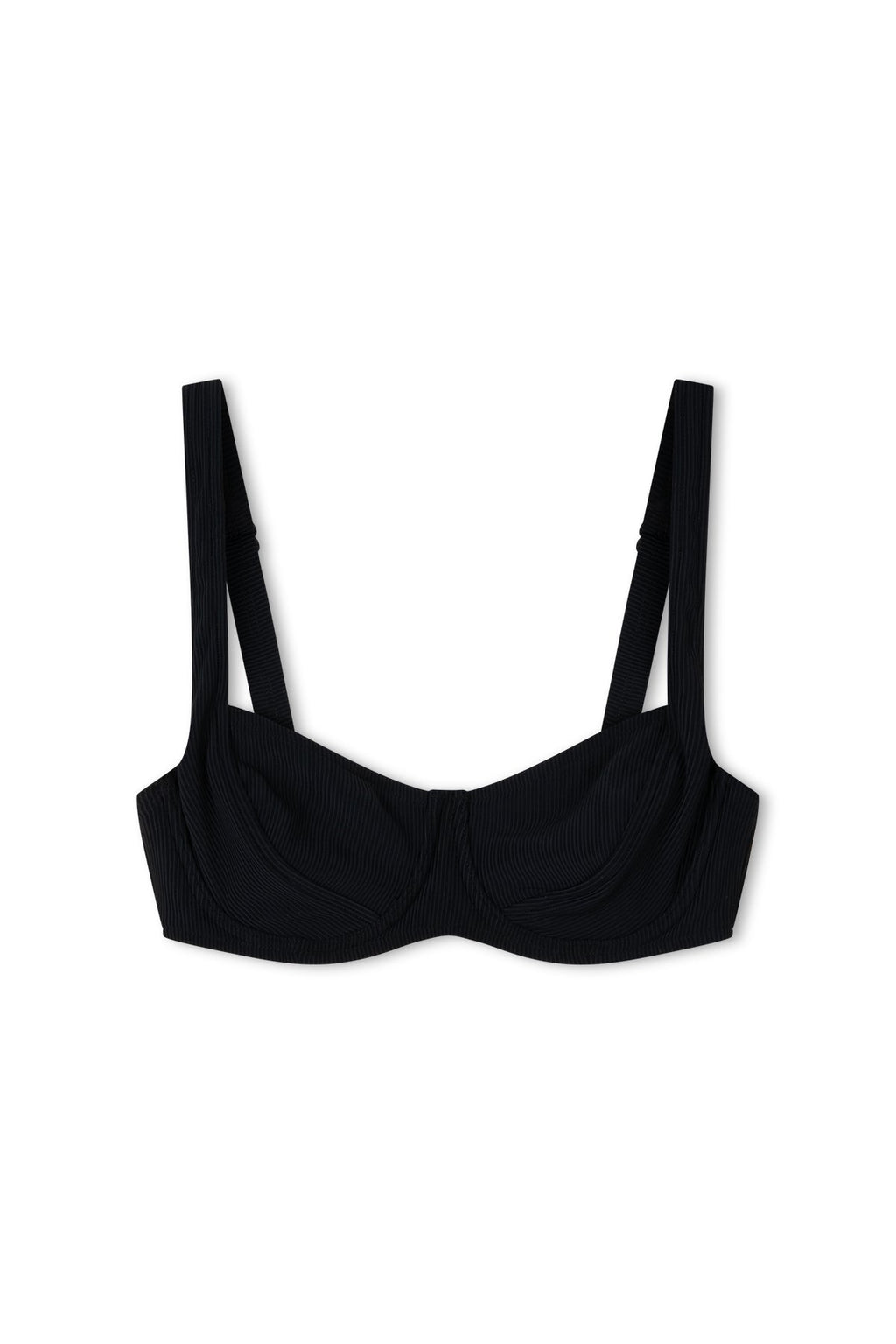 Top de copas a rayas Signature - Negro