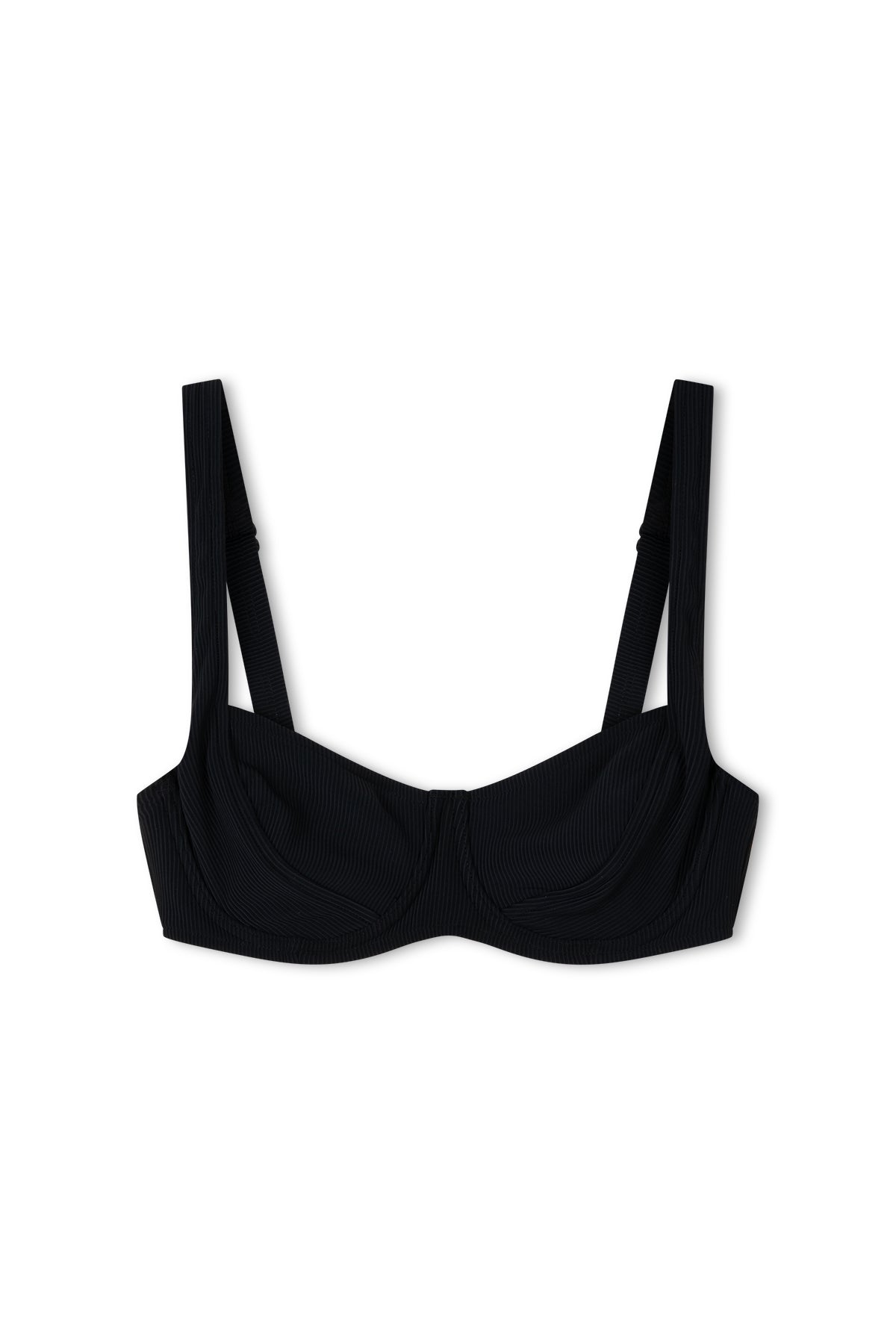 Top de copas a rayas Signature - Negro
